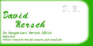 david mersch business card